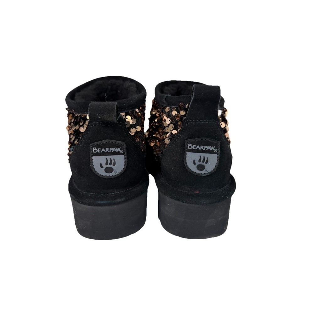 Bearpaw Women's Retro Platform Bootie Sydney Sequin Gold Women's Size 7 No Box - Picture 3 of 6
